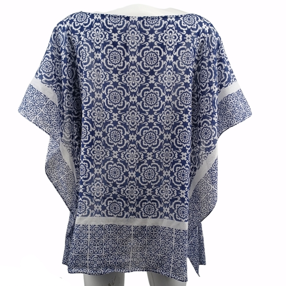 Talbots Printed Cover-up Top - Picture 4 of 6